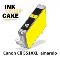 Tinteiro Alimentar Canon CLI-551Y XXL Amarelo 